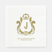 J Initiële Gouden Kuif Servet (Voorkant)