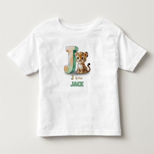 J is for Jack – Personalized Toddler T-shirt  (Voorkant)