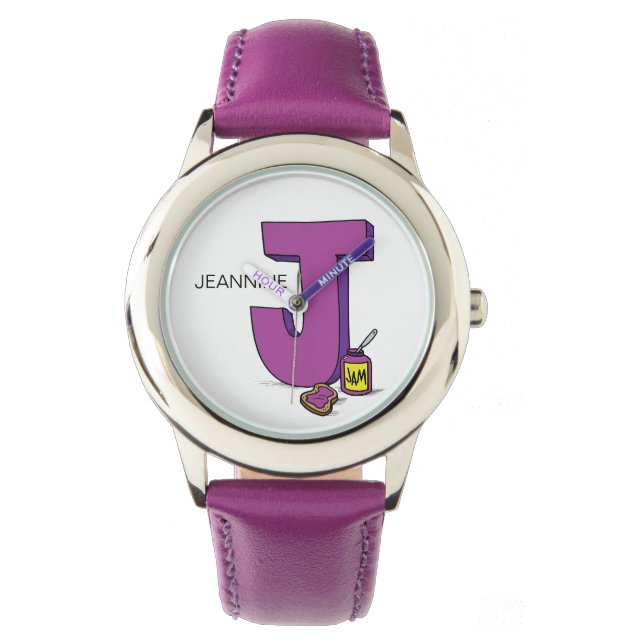 J is voor ___ douanenaam Kind Horloge (Voorkant)