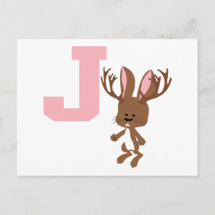 J is voor Jackalope Briefkaart