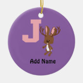 J is voor Jackalope Keramisch Ornament (Voorkant)