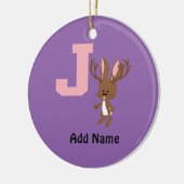 J is voor Jackalope Keramisch Ornament (Links)