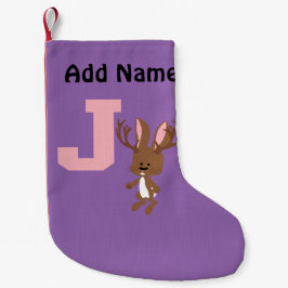 J is voor jackalope kleine kerstsok