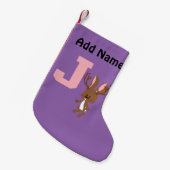 J is voor jackalope kleine kerstsok (Voorkant (Hangend))