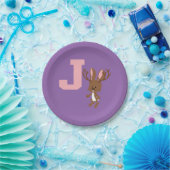 J is voor Jackalope Papieren Bordje (Feest)