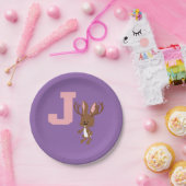 J is voor Jackalope Papieren Bordje (Feest)