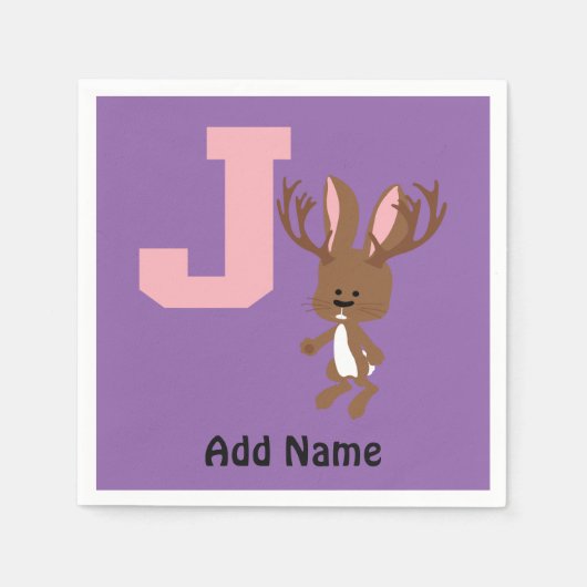 J is voor Jackalope Servetten (Voorkant)