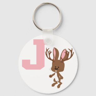 J is voor Jackalope Sleutelhanger