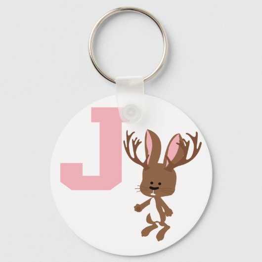 J is voor Jackalope Sleutelhanger (Voorkant)