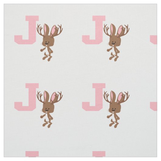J is voor Jackalope Stof (Swatch)