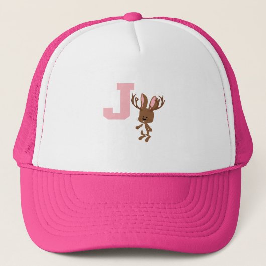 J is voor Jackalope Trucker Pet (Voorkant)