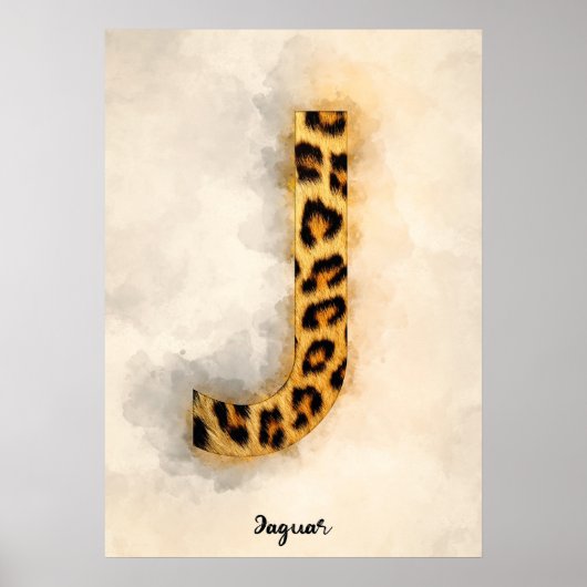 J is voor Jaguar Poster (Voorkant)