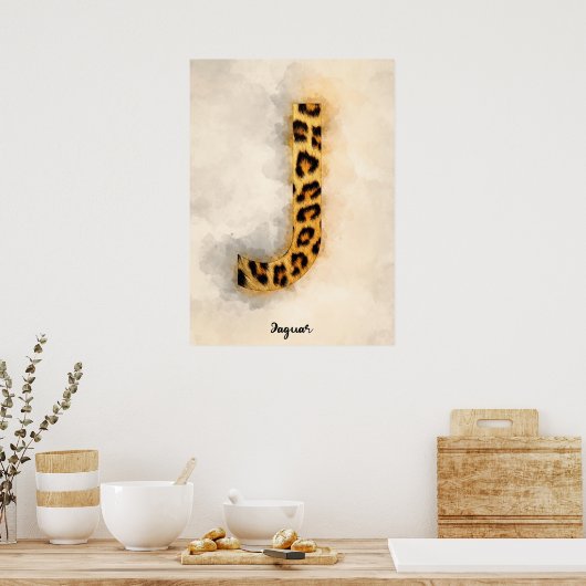 J is voor Jaguar Poster (Keuken)
