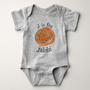 J is voor Jalebi South Asian Indian Mithai Sweet Romper