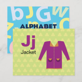 J is voor jas - Alphabet Flash Kaart
