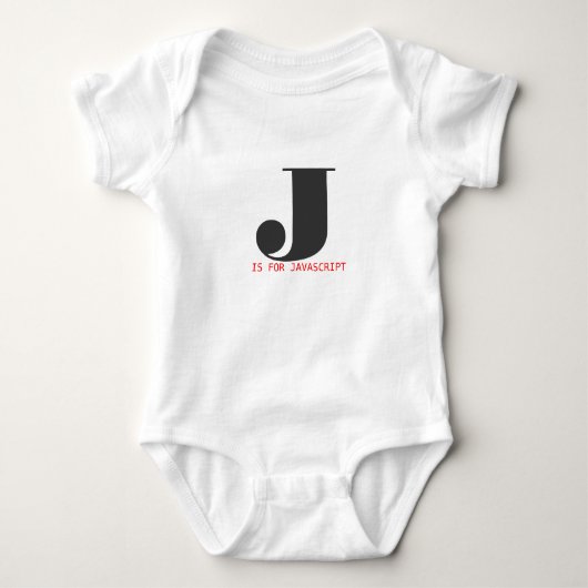 J is voor Javascript Romper (Voorkant)