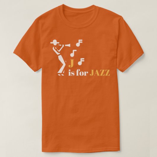 J is voor Jazz White T-shirt (Design voorkant)