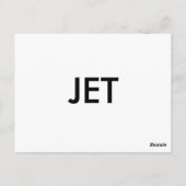 "J" is voor Jet Alphabet Flashcard Briefkaart (Achterkant)