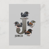 J is voor Junco Briefkaart (Voorkant)