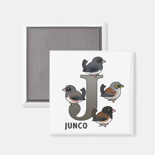 J is voor Junco Magneet