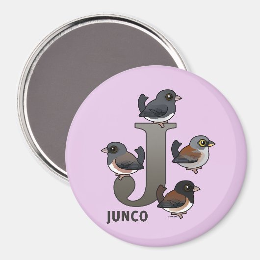 J is voor Junco Magneet (Voorkant / Achterkant)