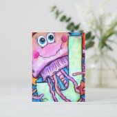 J is voor kwallen briefkaart (Staand voorkant)