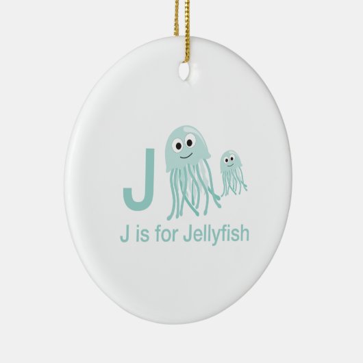 J is voor kwallen keramisch ornament (Rechts)