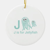 J is voor kwallen keramisch ornament (Voorkant)