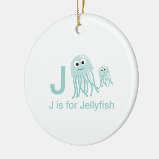 J is voor kwallen keramisch ornament (Links)