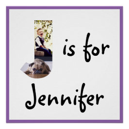 J is voor naam poster