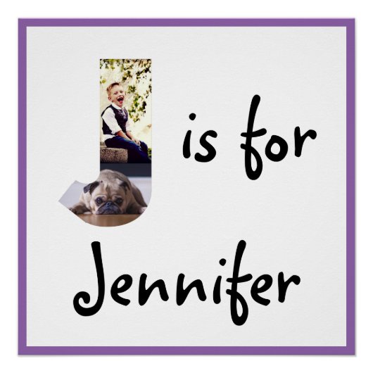 J is voor naam poster (Voorkant)