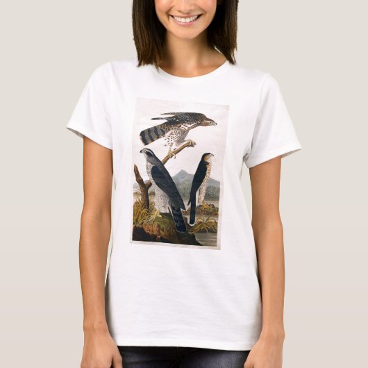 J.J. Audubon (Goshawk, Stanley Hawk) (1829) T-shirt (Voorkant)