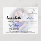 J+J De datums opslaan Aankondigingskaart (Achterkant)