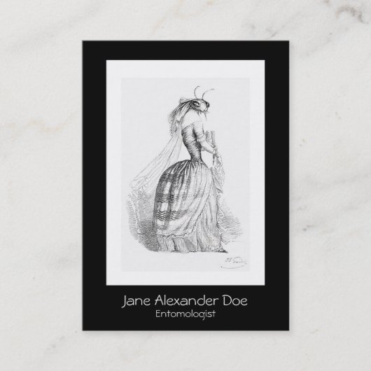 J J Grandville Entomologist Visitekaartje (Voorkant)