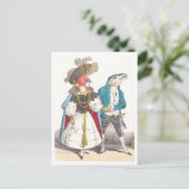 J.J. Grandville Illustratie van Vogel en Vis Briefkaart (Staand voorkant)