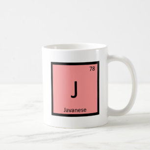 J - Javaanse Kat Chemie Periodiek Systeem Element Koffiemok