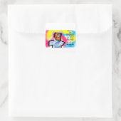 j Jezus is opgestaan Vierkante Sticker (Tas)