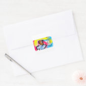 j Jezus is opgestaan Vierkante Sticker (Envelop)