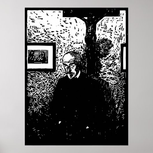 J.-K. Huysmans Woodcut Poster (Voorkant)