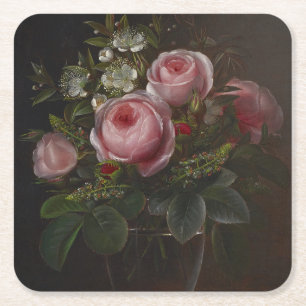 J.L. Jensen - Rozen en boomanemonen in een... Kartonnen Onderzetters