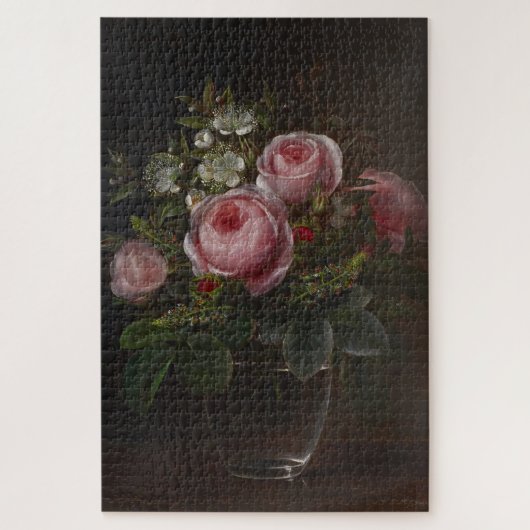 J.L. Jensen - Rozen en boomanemonen in een... Legpuzzel (Verticaal)