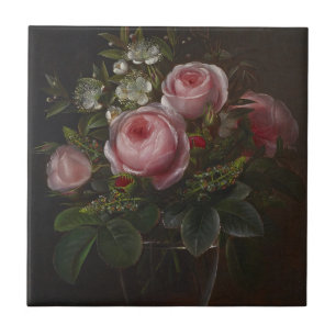 J.L. Jensen - Rozen en boomanemonen in een... Tegeltje