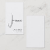 J Letter Alphabet Visitekaartje Grijs (Voorkant / Achterkant)