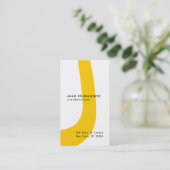 J Letter Alphabet Visitekaartje Oranje (Staand voorkant)