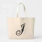 J Letter J bag grafische mode op maat Grote Tote Bag (Voorkant)