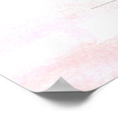 J Letter Monogram Goud Bladeren Roze Magnolia Bloe Poster (Hoek)