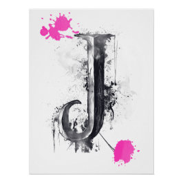 J Letter - Typografie Perfect Poster