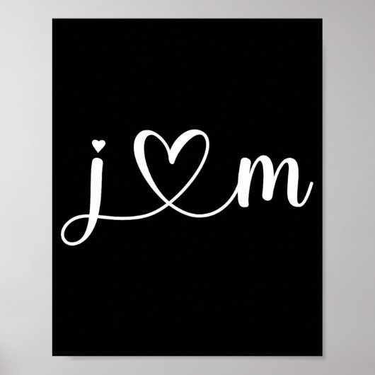 J Love M Bride Vriendje en Vriendin J Letter A Poster (Voorkant)