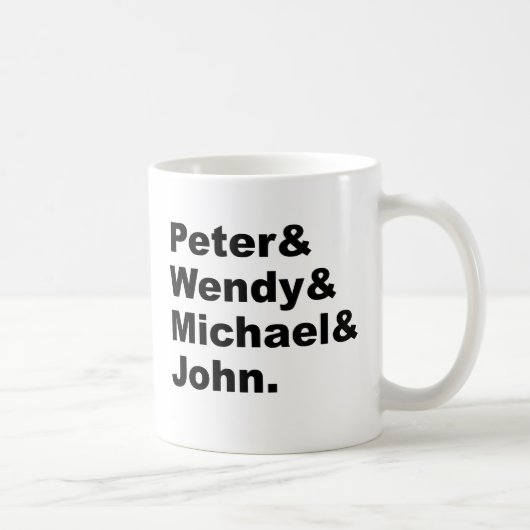 J.M. Barrie's Peter Pan | Peter Wendy Michael John Koffiemok (Rechts)