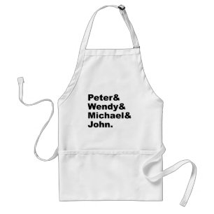 J.M. Barrie's Peter Pan   Peter Wendy Michael John Standaard Schort